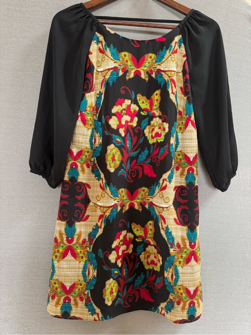 Maeve Black Blazer with Multicolor Printed Lining